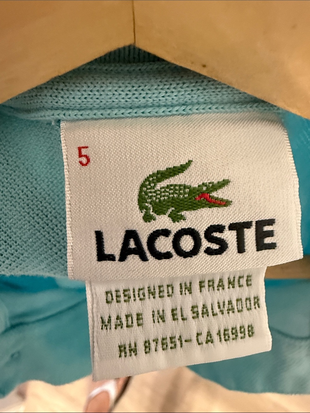 Lacoste Men’s Seafoam Green-blue Polo Shirt with Crocodile Logo